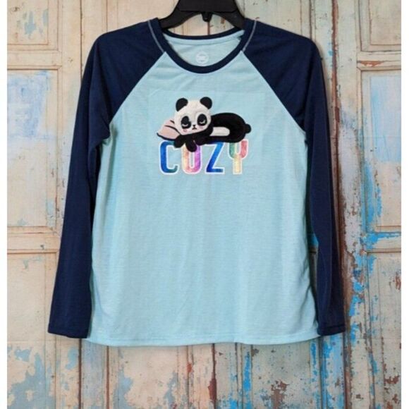 Wonder Nation Girls Size XXL 18 Mint Blue Long Sleeve Pullover T-Shirt - Picture 2 of 10